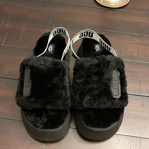 Ugg Australia Disco slides sandals shoes black new 1112258 Women’s size 7 - Picture 7 of 16